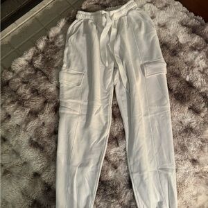 Abercrombie & Fitch White Cargo Pants